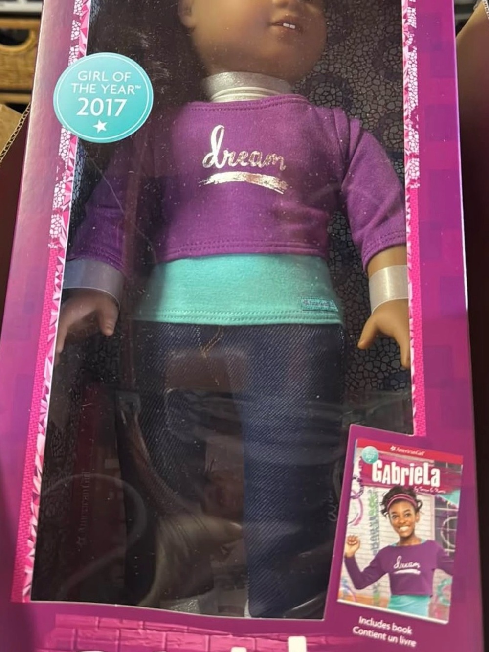 American Girl Gabriela Outfit - Purple Top & Teal Layer